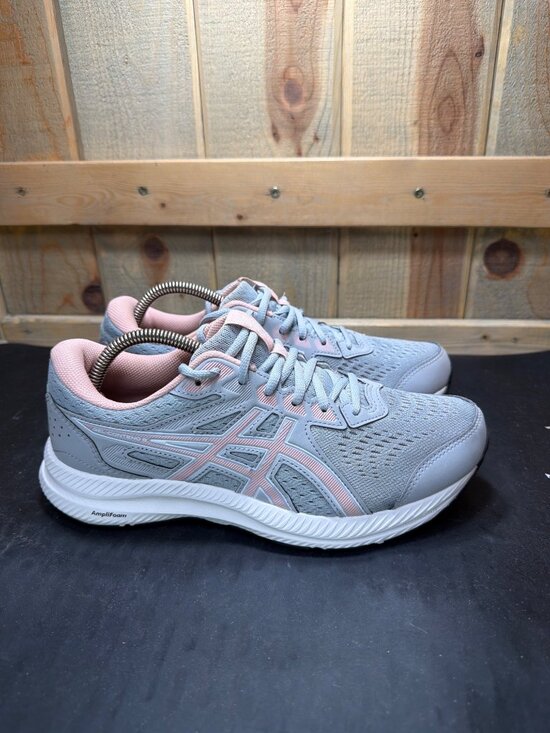 Asics Shoes - ASICS Gel-Contend 8 Womens 9 Grey Pink Running Shoes Sneakers 1012B320